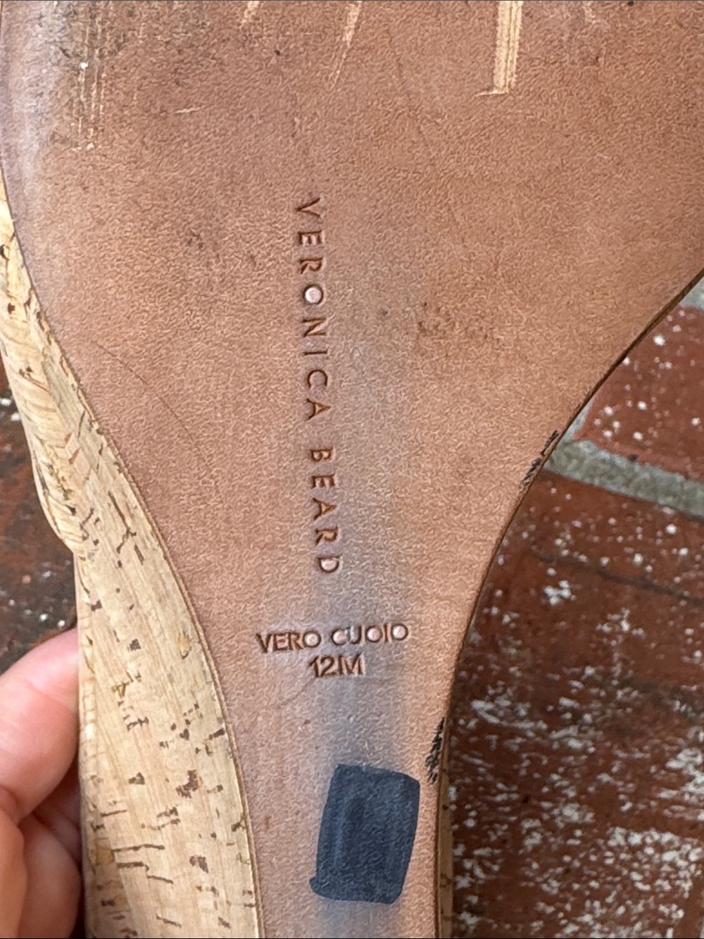 Veronica Beard Dali Natural Cork Platform Wedge Mules Sandals Women Size 12 - Picture 7 of 7